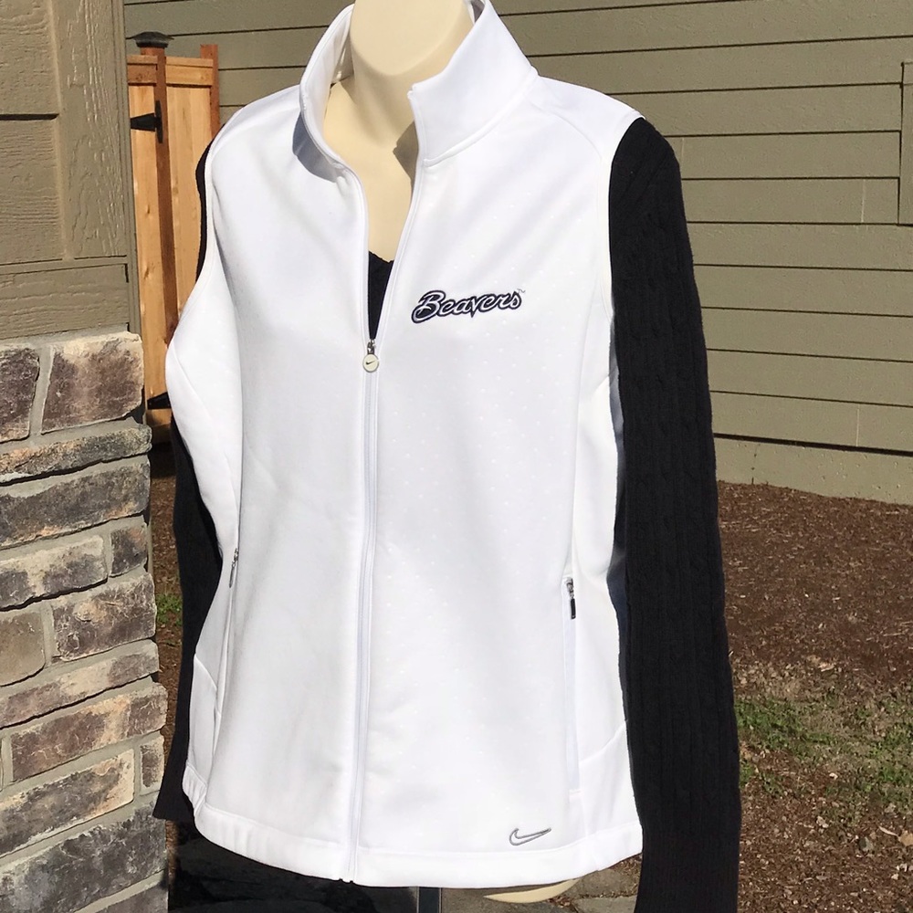 Nike Golf OSU Beavers White Fleece Vest - XL